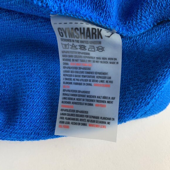 Gymshark Blue Sleeveless Workout Pullover Hoodie Mens Large - Picture 4 of 5